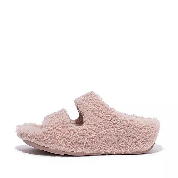 Mules Femme Fitflop Shuv Two-Bar Shearling Rose (KSA640597)